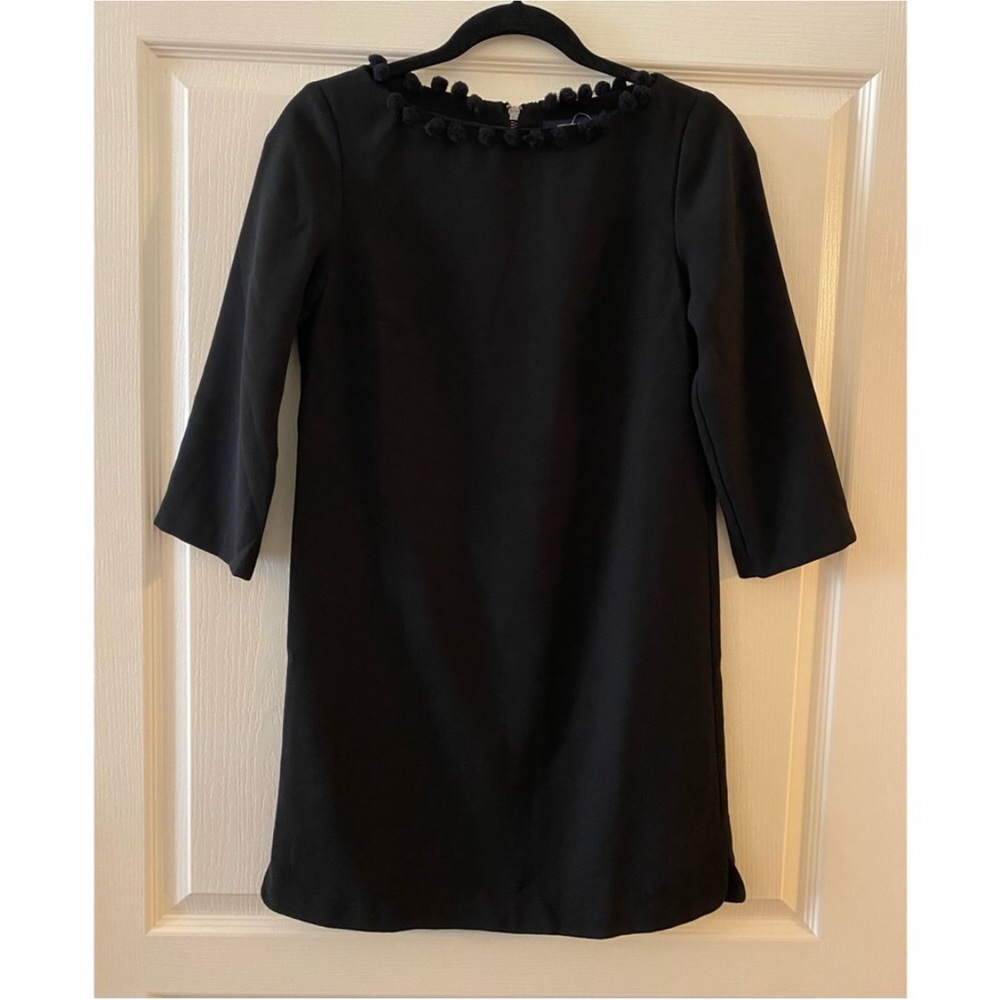 FRENCH CONNECTION Arrow Crepe Pom Pom Tunic Dress in Black - 0 - Picture 2 of 14